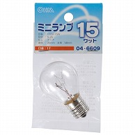 オーム電機 LB-S3715-C 04-6609 ミニランプ S35型 E17/15W クリア（ご注文単位1袋）【直送品】