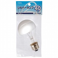 オーム電機 LB-PS6640T-SL 04-7959 シルバーランプ E26 40W（ご注文単位1袋）【直送品】