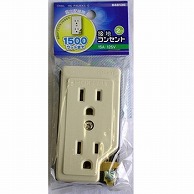 オーム電機 HS-R152EKS-G 04-8136 接地コンセント 2口（ご注文単位1袋）【直送品】