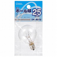 オーム電機 LB-G4225-C 04-9072 ミニボール球 G-40 E12/25W クリア（ご注文単位1袋）【直送品】