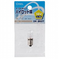 オーム電機 LB-P3218V 04-9607 パイロット球 T-13タイプ E12/18V-0.11A クリア（ご注文単位1袋）【直送品】