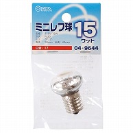 オーム電機 LB-R3715-C 04-9644 ミニレフ球 E17/15W クリア（ご注文単位1袋）【直送品】