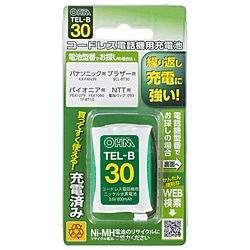 オーム電機 コードレス電話機用充電池 長持ちタイプ TELB30 1個（ご注文単位1個）【直送品】