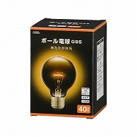 オーム電機 LB-G9638K-CN 06-0871 ボール電球 E26 40W形 G95 クリア（ご注文単位1袋）【直送品】