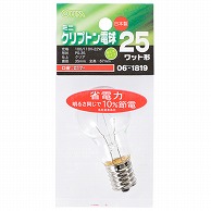 オーム電機 LB-PS3725KJ-C 06-1819 ミニクリプトン球 25形相当 PS-35 E17 クリア 省エネタイプ（ご注文単位1袋）【直送品】