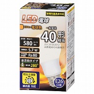 オーム電機 LDA6L-G/DG11 06-1871 LED電球 E26 40形相当 調光器対応 電球色（ご注文単位1袋）【直送品】