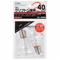 オーム電機 KR100/110V36WC/2P 06-2586 ミニクリプトン球 40形相当 PS-35 E17 クリア 2個入（ご注文単位1袋）【直送品】