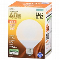 オーム電機 LDG4L-GAG51 06-3161 LED電球 ボール電球形 E26 40形相当 電球色（ご注文単位1袋）【直送品】