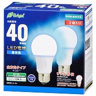 オーム電機 LDA4D-GAG272P 06-4351 LED電球 E26 40形相当 全方向 昼光色 2個入り（ご注文単位1袋）【直送品】