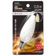 オーム電機 LDC1L-G-E1713 06-4649 LEDシャンデリア形装飾用/C32/E17/0.8W/45lm/電球色（ご注文単位1袋）【直送品】