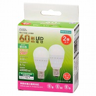 オーム電機 LDA6N-G-E17IS512P 06-4720 LED電球 小形 E17 60形相当 昼白色 2個入（ご注文単位1袋）【直送品】