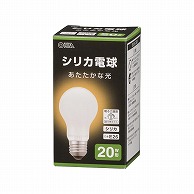 オーム電機 LB-D5619WN 06-4732 白熱電球 E26 20W形 シリカ（ご注文単位1袋）【直送品】