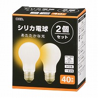 オーム電機 LB-D5638W-2PN 06-4740 白熱電球 E26 40W形 シリカ 2個セット（ご注文単位1袋）【直送品】