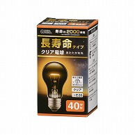 オーム電機 LB-DL5638CN 06-4747 長寿命白熱電球 E26 40W形 クリア（ご注文単位1袋）【直送品】