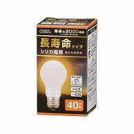 オーム電機 LB-DL5638WN 06-4748 長寿命白熱電球 E26 40W形 シリカ（ご注文単位1袋）【直送品】