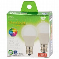 オーム電機 LDA2N-G-E17RA2P 06-5555 LED電球小形E17 25形相当 昼白色 2個入（ご注文単位1袋）【直送品】