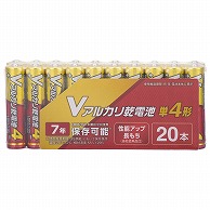 オーム電機 Vアルカリ乾電池 単4形 20本パック   LR03VN20S ［20本 /アルカリ］ LR03VN20S 1個（ご注文単位1個）【直送品】