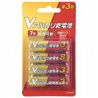 オーム電機 Vアルカリ乾電池 単3形 4本パック   LR6VN4B ［4本 /アルカリ］ LR6VN4B 1個（ご注文単位1個）【直送品】