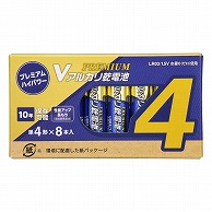 オーム電機 LR03PN8P 08-4088 Vアルカリ乾電池 プレミアムハイパワー 10年保存 単4形 8本入（ご注文単位1袋）【直送品】