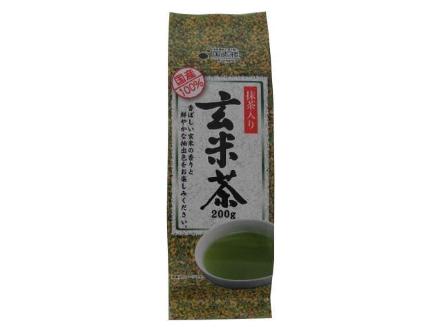 国太楼抹茶入りこうばしい玄米茶200g※軽（ご注文単位12個）【直送品】