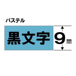 キングジム カラーラベル(パステル) テープ TC9B 青 ［黒文字 /9mm幅］ TC9B 1個（ご注文単位1個）【直送品】