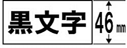 カシオ マグネットテープ NAME LAND（ネームランド） 白 XR-46JWE ［黒文字 /46mm幅］ XR46JWE 1個（ご注文単位1個）【直送品】