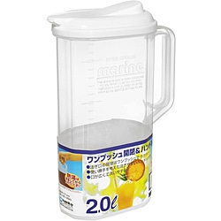 サンコープラスチック　SANKO マリンクーラー ワンプッシュ 2L　ホワイト   10316 1個（ご注文単位1個）【直送品】