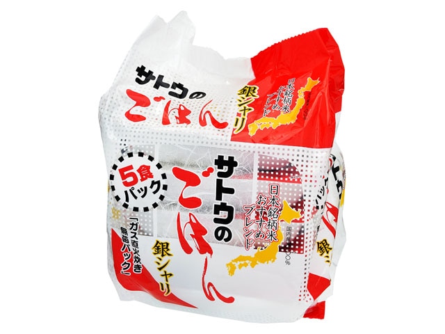 サトウごはん銀シャリ5食パック200g※軽（ご注文単位8個）【直送品】