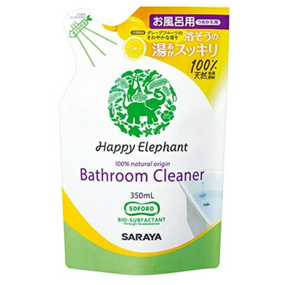 サラヤ　ハッピーエレファント 泡バスクリーナー 詰替用 350mL　1個（ご注文単位1個）【直送品】