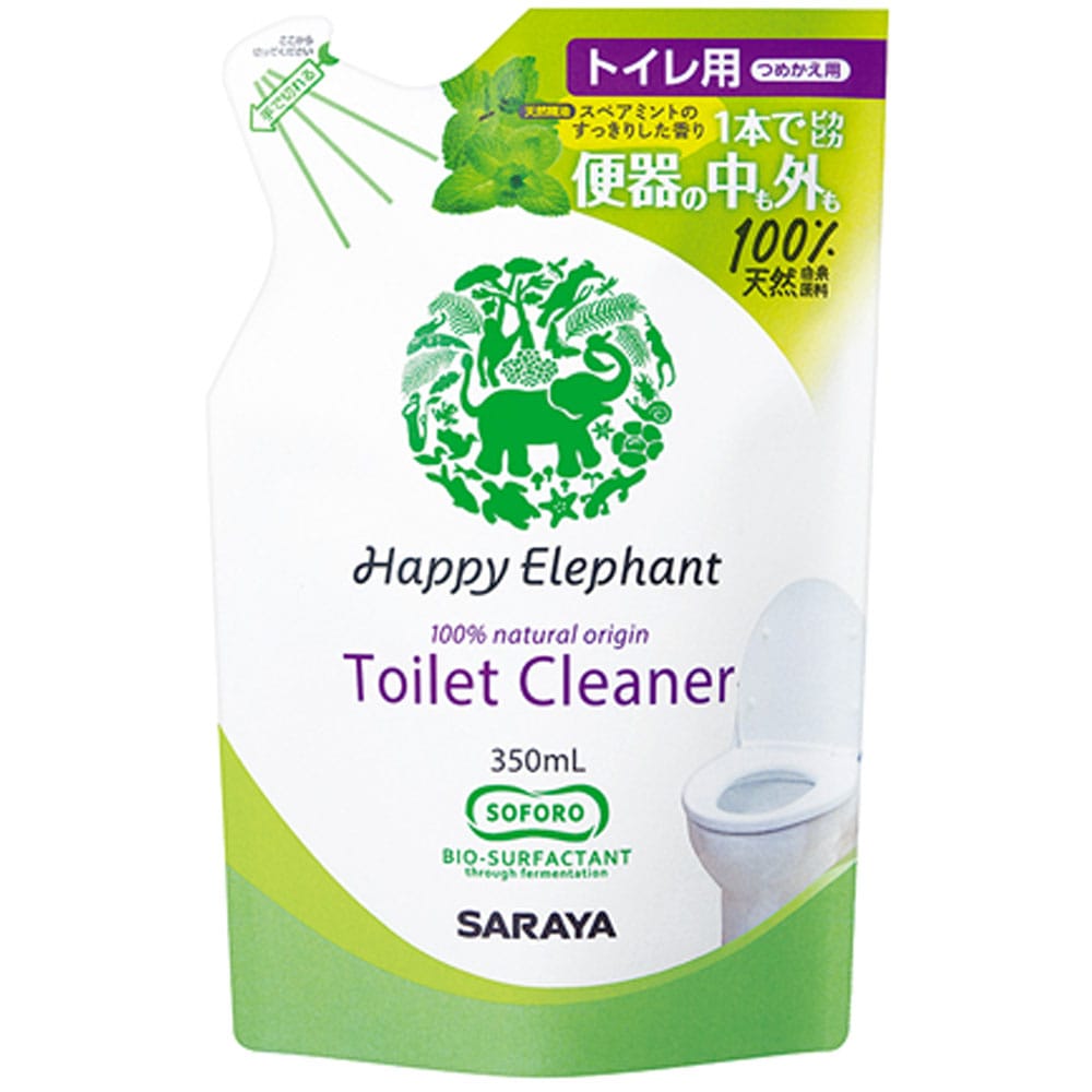 サラヤ　ハッピーエレファント 泡トイレクリーナー 詰替用 350mL　1個（ご注文単位1個）【直送品】