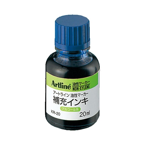 KR-20ｱｵｲﾛ 補充インキ　20ML（ノンキシ）　青 1個 (ご注文単位1個)【直送品】