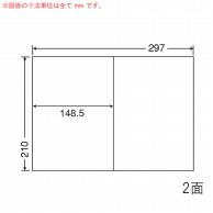 東洋印刷 マルチ粘着ラベル　ナナコピー A4版　2面付 C2i 1箱（ご注文単位1箱）【直送品】