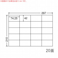 東洋印刷 マルチ粘着ラベル　ナナコピー A4版　20面付 C20S 1箱（ご注文単位1箱）【直送品】