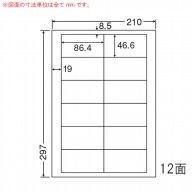 東洋印刷 マルチ粘着ラベル　ナナワード A4版　12面付 LDW12PB 1箱（ご注文単位1箱）【直送品】