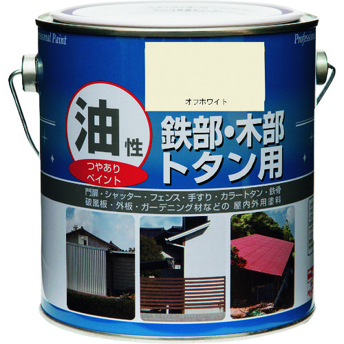 トラスコ中山 ニッぺ 油性鉄部・木部・トタン用 0.7L オフホワイト HYJ031－0.7 859-9370  (ご注文単位1缶) 【直送品】