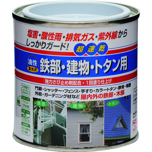 トラスコ中山 ニッぺ 油性鉄部・建物・トタン用 0.2L キイロ HUB108－0.2 157-8597  (ご注文単位1缶) 【直送品】