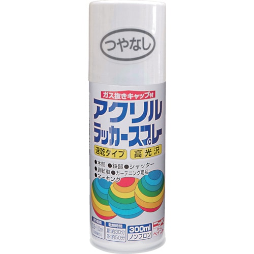 トラスコ中山 ニッぺ アクリルラッカースプレー 300ml つやなしホワイト HWE002－300 818-0092  (ご注文単位1本) 【直送品】