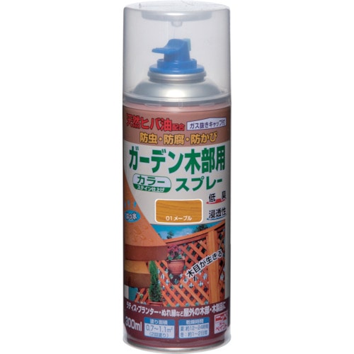 トラスコ中山 ニッぺ ガーデン木部用スプレー 300ml メープル HUT001－300 859-9050  (ご注文単位1本) 【直送品】