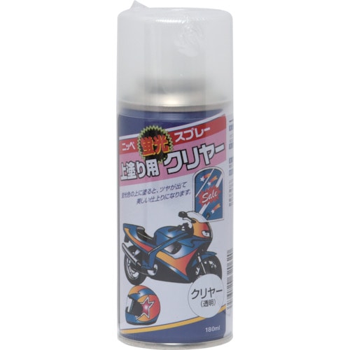 トラスコ中山 ニッぺ 蛍光スプレー 180ml 上塗り用クリヤー HWQ010－180 859-9149  (ご注文単位1本) 【直送品】