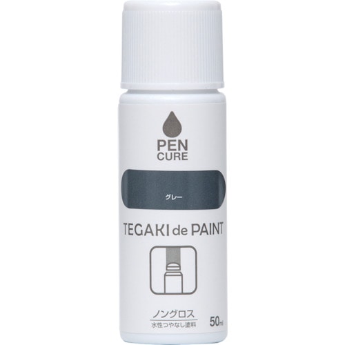 トラスコ中山 ニッぺ ペンキュア TEGAKI de PAINT ノングロス 50ml グレー 191007－50 859-8338  (ご注文単位1本) 【直送品】