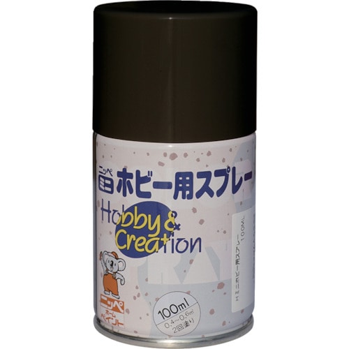 トラスコ中山 ニッぺ ミニホビースプレー 100ml ブラック HR8204－100 859-8624  (ご注文単位1本) 【直送品】