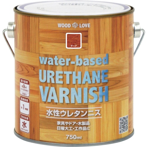 トラスコ中山 ニッぺ 水性ウレタンニス 750ml チーク 300N022－750 859-8403  (ご注文単位1缶) 【直送品】