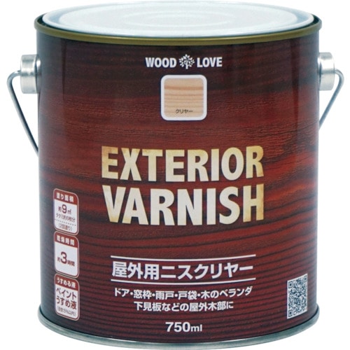 トラスコ中山 ニッぺ 油性 屋外用ニス 750ml クリヤー 300N111－750 859-8463  (ご注文単位1缶) 【直送品】