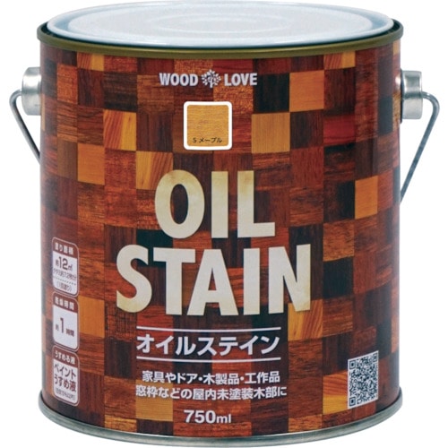 トラスコ中山 ニッぺ 油性オイルステイン 750ml Sメープル 300N061－750 859-8442  (ご注文単位1缶) 【直送品】