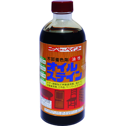 トラスコ中山 ニッぺ 油性オイルステイン 300ml マホガニ HPB0QH－300 859-8567  (ご注文単位1缶) 【直送品】