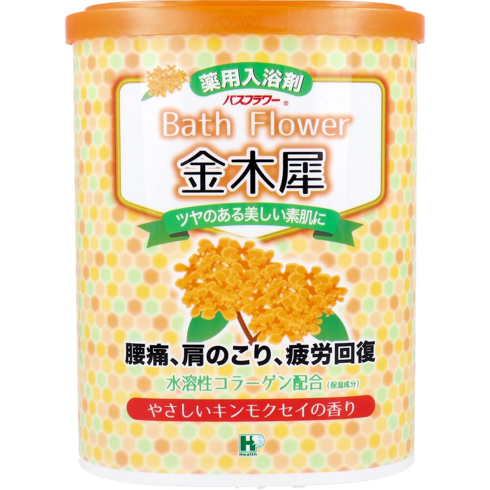 ヘルス　バスフラワー 薬用入浴剤 金木犀 やさしいキンモクセイの香り 680g　1個（ご注文単位1個）【直送品】