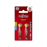 オーム電機 27530 17-0102 富士通 単4形アルカリ電池 2本入 ハイパワー（ご注文単位1袋）【直送品】