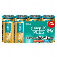 富士通 富士通アルカリ乾電池単2LongLifePlus4個パック   LR14LP4S LR14LP4S 1個（ご注文単位1個）【直送品】