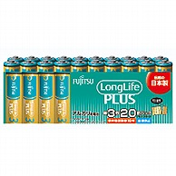 オーム電機 27745 17-0228 富士通アルカリ乾電池 ロングライフプラス(単3形×20本パック)（ご注文単位2袋）【直送品】