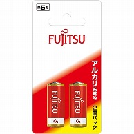 オーム電機 29891 17-0175 富士通 単5形アルカリ乾電池 2本入（ご注文単位10袋）【直送品】